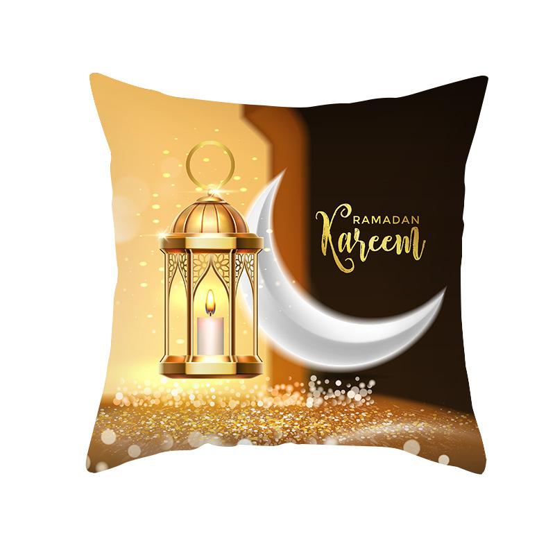 

2025 Ramadan Decoration Eid Mubarak Pillowcase Decor for Home Sofa Cushion Cover Islamic Muslim Mosque Pillow Cover Gifts