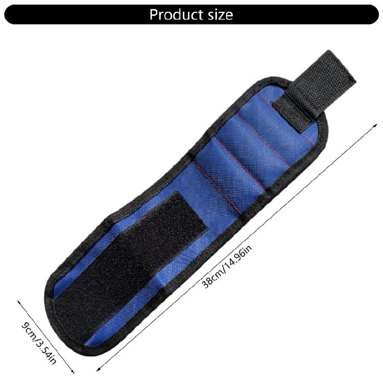 Magnetic Wristband Tool Holder With 6 Rows Of Magnets For Drill Bit Convenient Tool And Part Storage Repair Construction