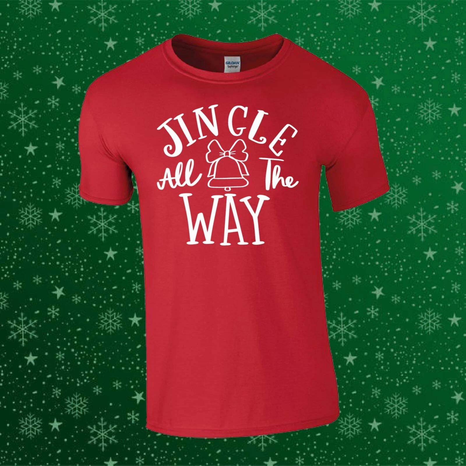 Jingle All The Way Cute Funny Christmas Xmas Gift Kids/Adults Top T-shirt 2XL
