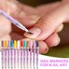 12Pcs/Set Nail Acrylic Graffiti Pen Colourful Nail Marker Drawing DIY Beauty NailArt Tool Waterproof And Quick Drying Nail Mark
