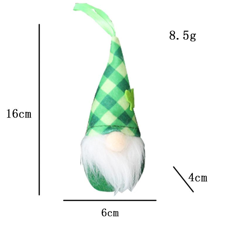 Irish Festival Green Elf Doll Pendant St. Patrick'S Day Window Decoration Ornaments