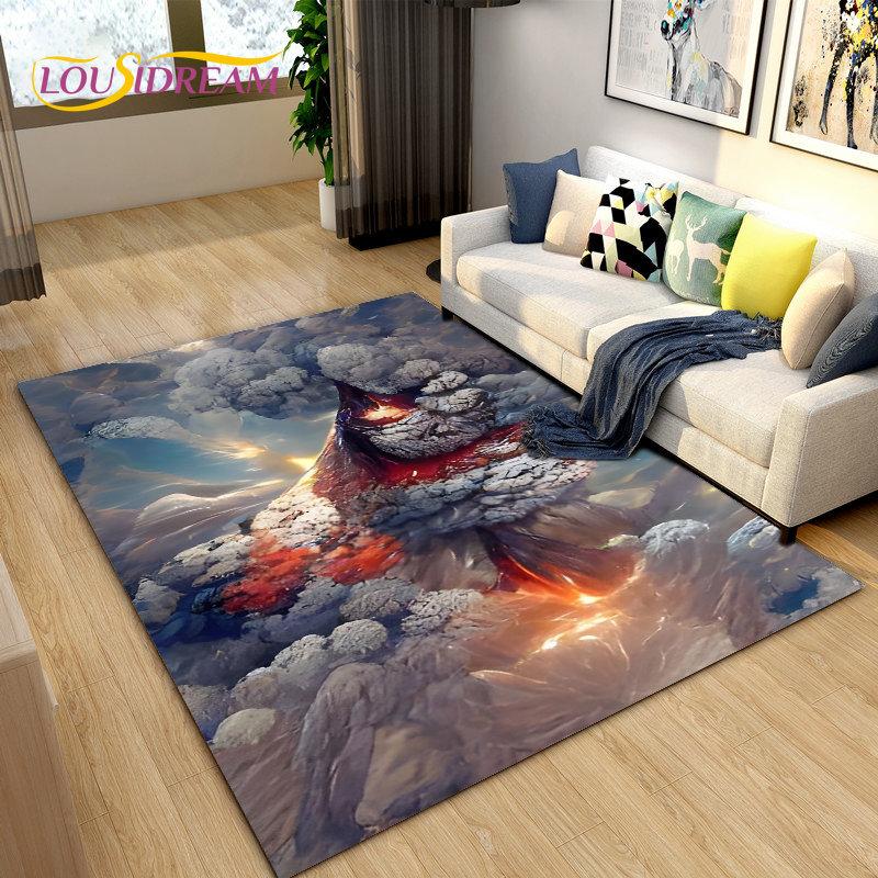 Volcanic Magma Series Area Rug Large,Carpet Rug for Living Room Bedroom Kitchen Doormat Decoration, Kids Play Non-slip Floor Mat