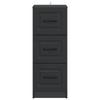 Drawer Cabinet Black 33 x 34.5 x 87 cm Particleboard