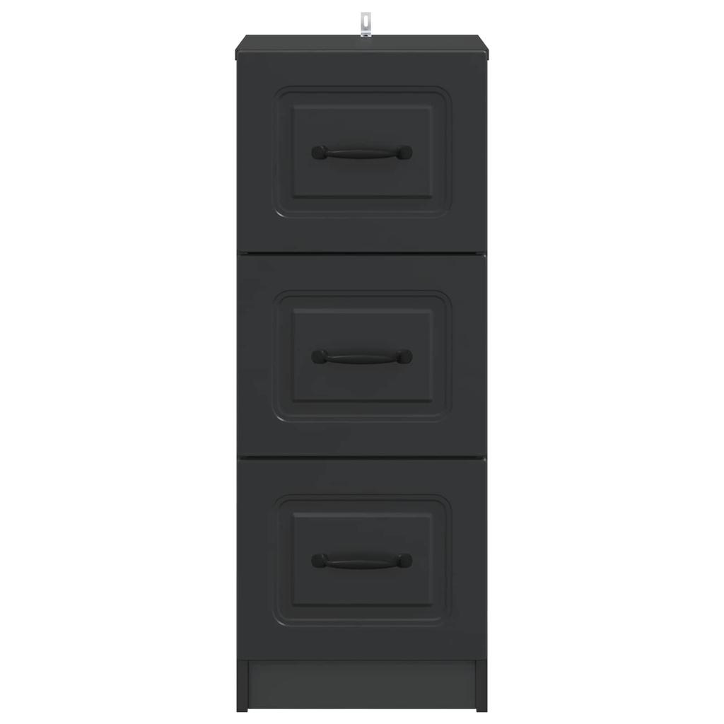 Drawer Cabinet Black 33 x 34.5 x 87 cm Particleboard