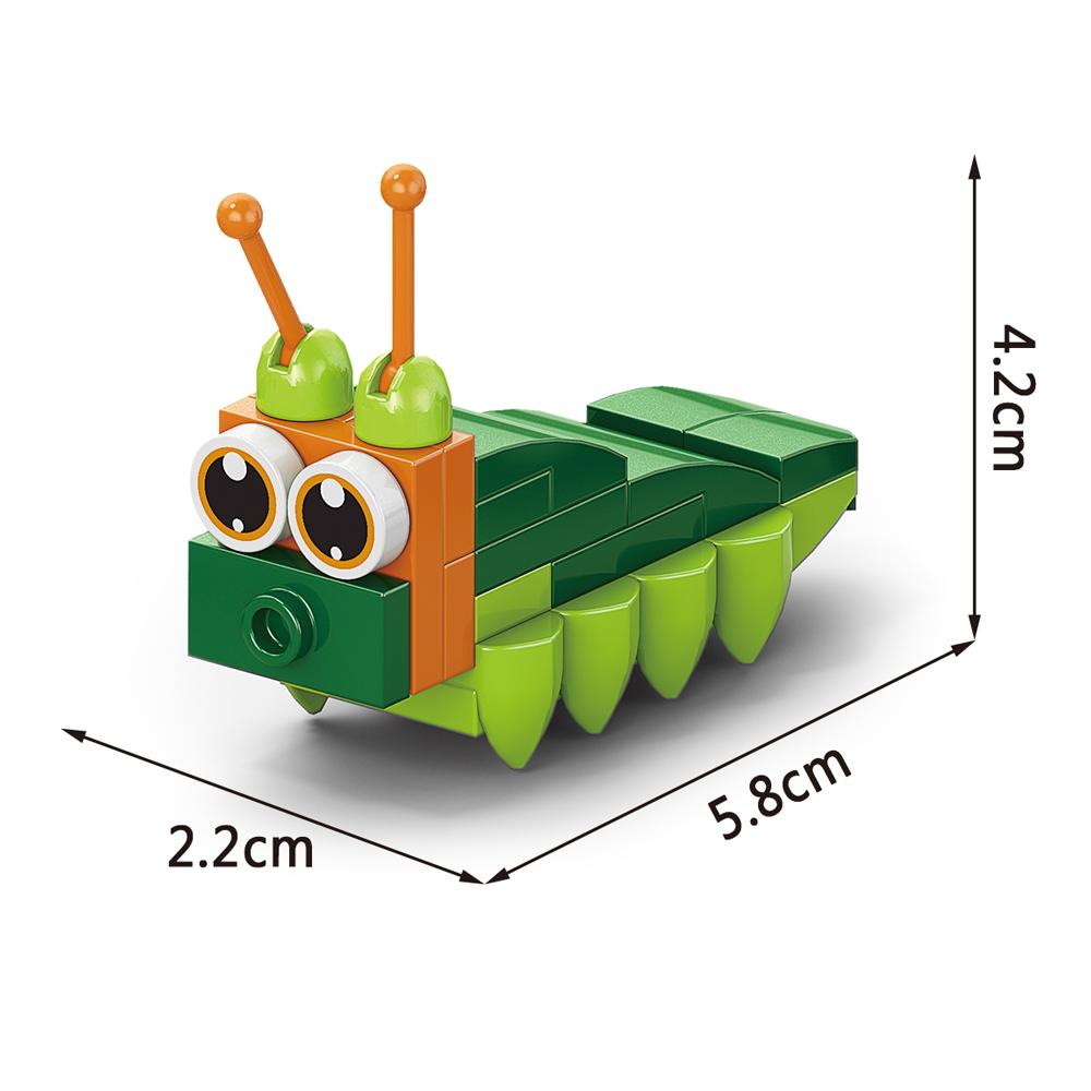 Insect World Animals Scorpion Mantis Ants Spider Birds Marine Animal Building Blocks Toys Desktop Ornaments Bricks Kids Gift