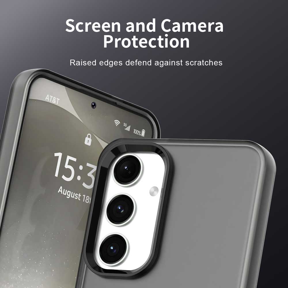 For Samsung Galaxy S23 FE Case PC+TPU+PET Matte Anti-Drop Phone Back Cover