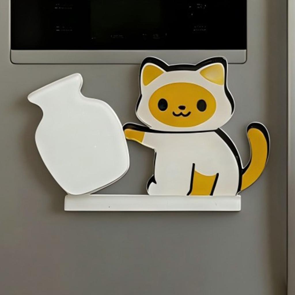 1-10PCS New Cat Pushing Vase Magnets Home Decor Fridge Magnet Cat Whisker Collection Memorial Box Home Office Decor For Gift