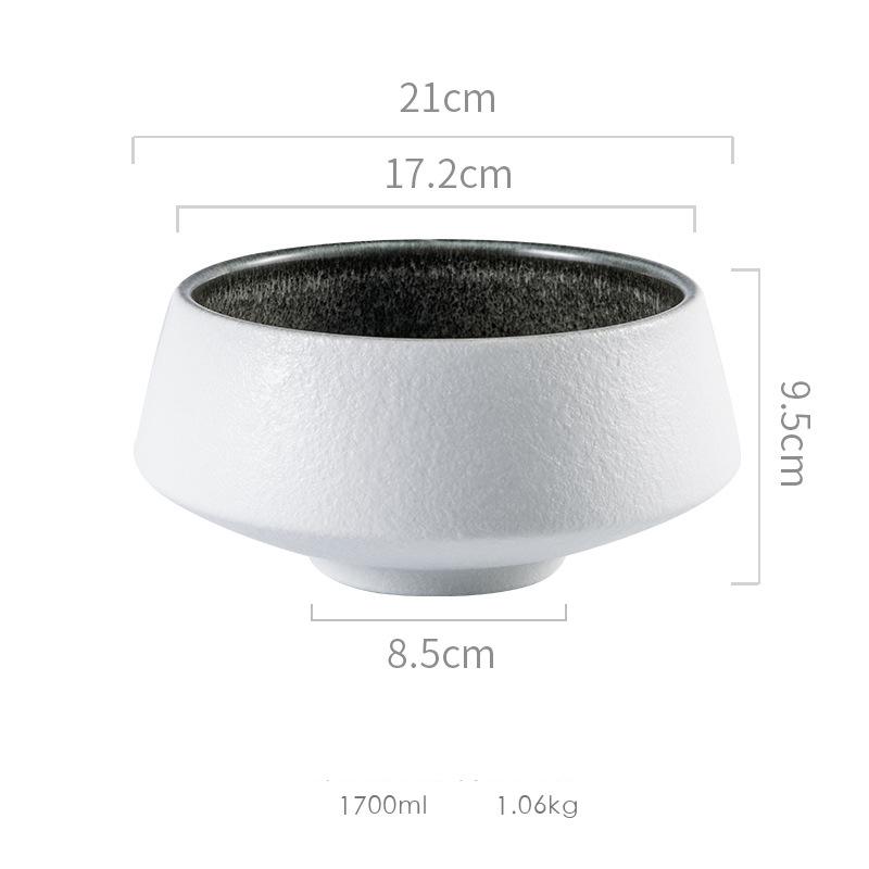 Kreatywna Miska Ceramiczna na Wysokiej Stopce Gruba Miska do Zupy Miska Deserowa Miski Sałatkowe Miski na Makaron Miseczki do Przekąsek Specjalna Zastawa Stołowa do Domu