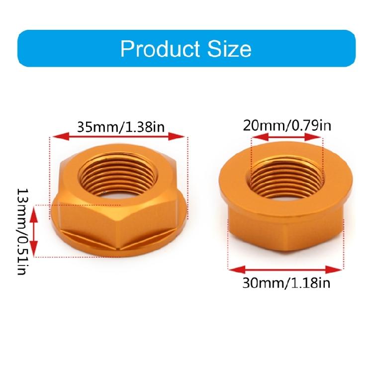 M20 Aluminum Rear Wheel Nut Motorbike Upgrades Nut Outdoor Riding Essential Stable Performances Nut for Motorcycles