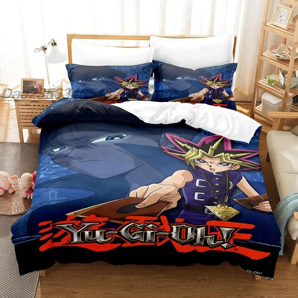 Yu Gi Oh Bedding Set Single Twin Full Queen King Size Bed Set Aldult Boys Bedroom Duvetcover Sets 3D Print Anime  Kawaii