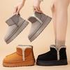 Women's Plus Size Winter Warm Fur-Lined Snow Boots with Fleece Lining, Ankle Boots, Slip-Resistant Hiking Boots, Cotton Boots