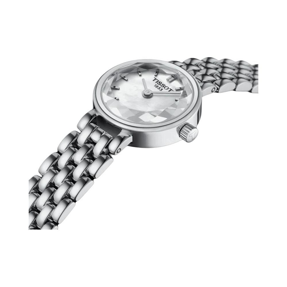 Tissot Quarzwerk 30m Wasserdichtigkeit Damenuhr 19,5mm Weißes Zifferblatt Edelstahlgehäuse Stahlarmband T140.009.11.111.00
