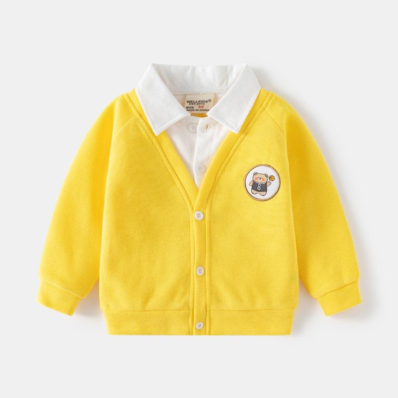 Autumn New Children's Coat Fashion Long Sleeve Soft Cardigan Coat