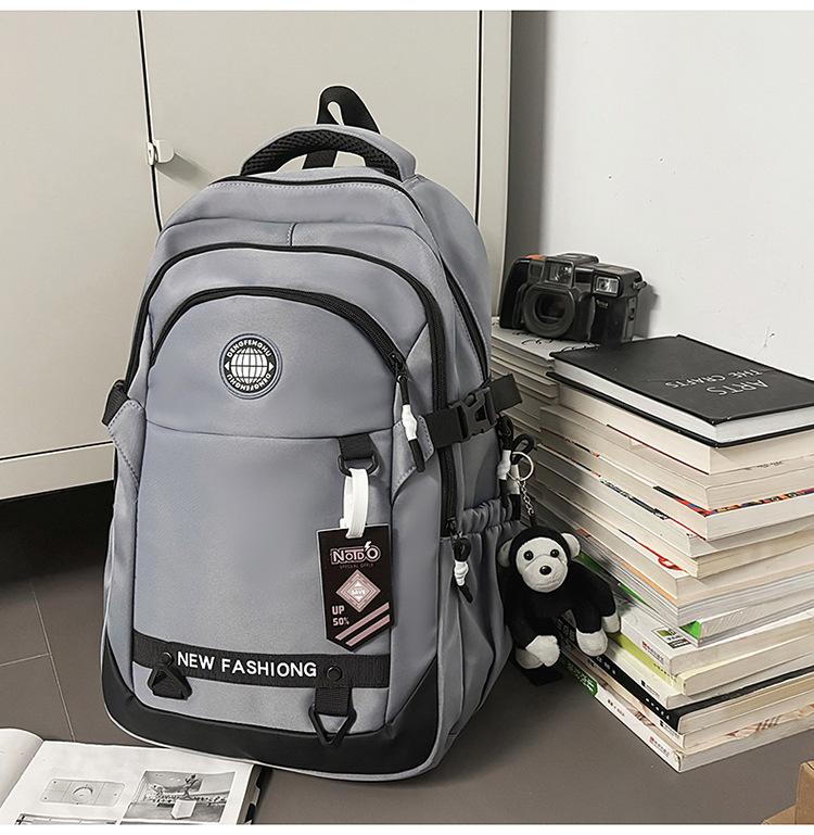 Schoolbag Korean tooling trendy texture schoolbag college student function street style commuting travel casual versatile backpack