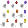 0-8 Rose Numbe Candle Mould Silicone Molds Scented Candle Molds Fondant Cake Moulds Castings Molds Plasters Molds