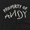 Toy Story Unisex Adult Property Of Andy T-Shirt