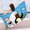 Funny P-PinguS Cute Cartoon Microfiber Blanket Quick Drying Beach Towels Oversized Printing Super Absorbent Pool Towel Blanket