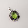 Peridot Gemstone 925 Sterling Silver Handcrafted Statement Pendant 1.6" For Gift VPP-3-2
