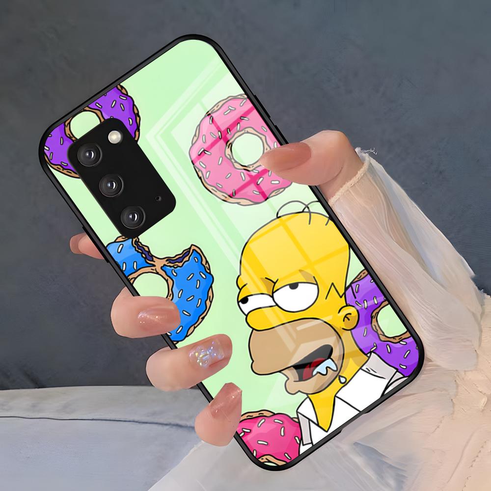 

The Simpsons Phone Case For Samsung S26 S25 Plus S20 S20 Plus S22 Ultra S23 FE S21 Plus S21 Ultra Glass Cover Samsung S25