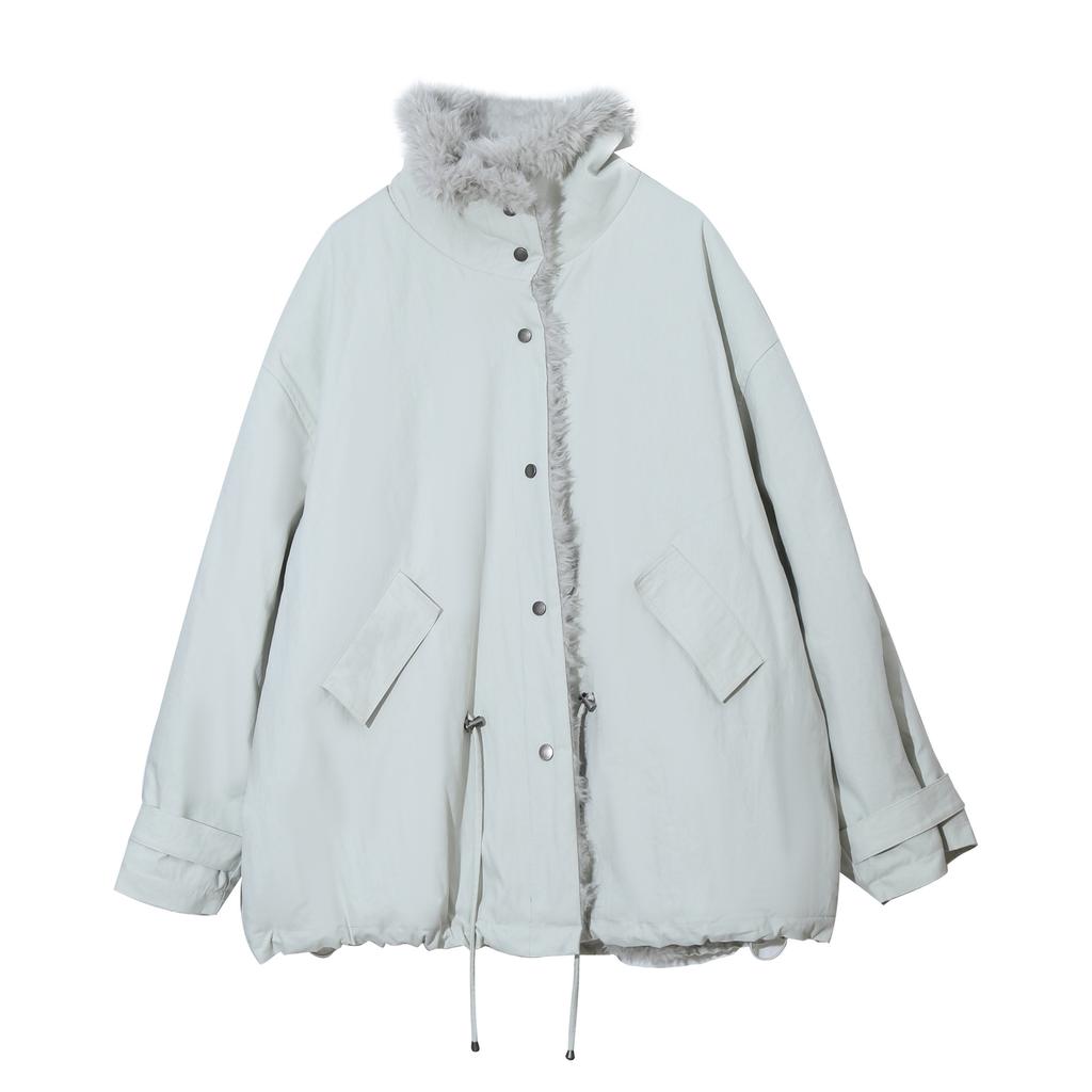 Women's Oversized Fleece Lined Parka Coat Loose Fit Big Collar Drawstring Winter Warm Outerwear Jacket