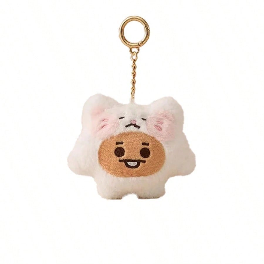 

LINE FRIENDS BT21 Kpop Adorable Anime Plush Plaything Key Ring 10cm Cartoon Charm Bag Accessory Adorable Gift for Girls