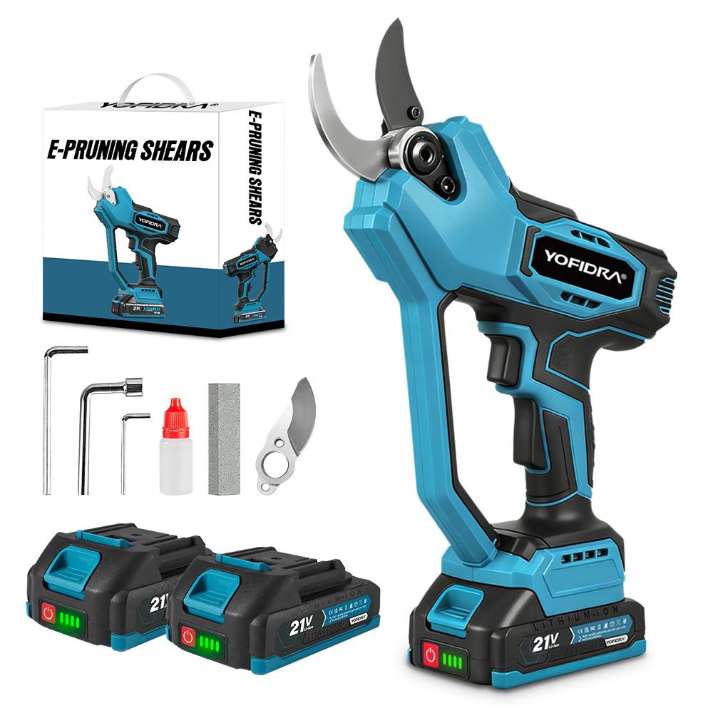 Yofidra 60mm KI Zahnräder Steuerung Bürstenlose Elektrische Astschere Akku Baum Bonsai Beschneidung Elektrische Schere Für Makita 21V Akku