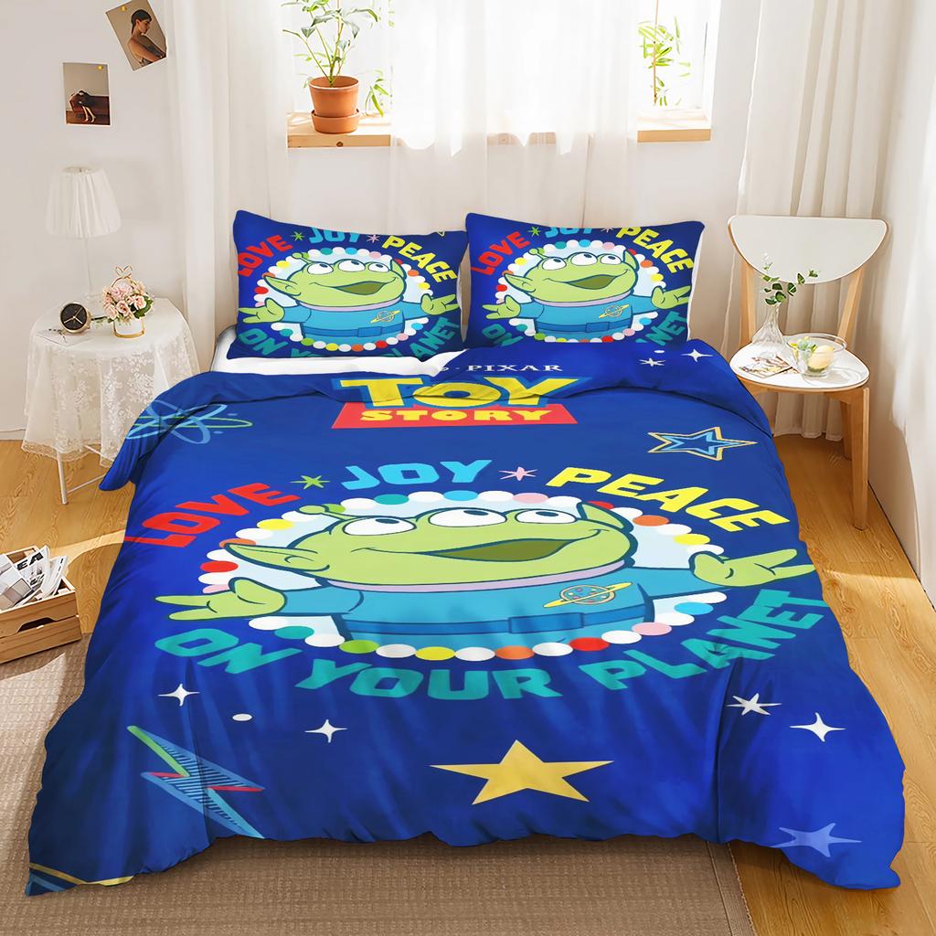 Toy Story 3-Piece 1 Quilt Cover One Piece Bedding Set Comforte Luxus Exquisite Birthday Gift 100% Polyester Home Decor