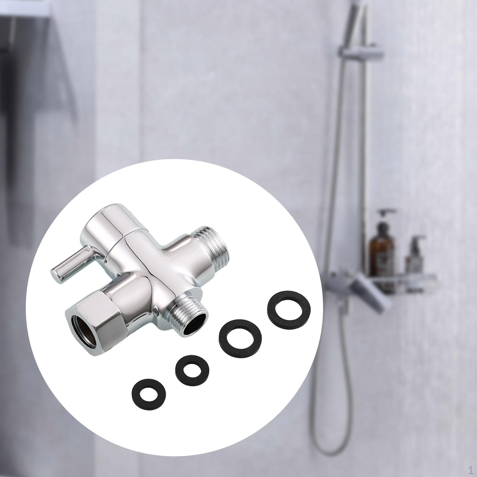 

Латунный переключатель для душа, G3/8, тройник для подключения воды для ванной комнаты, отеля chrome