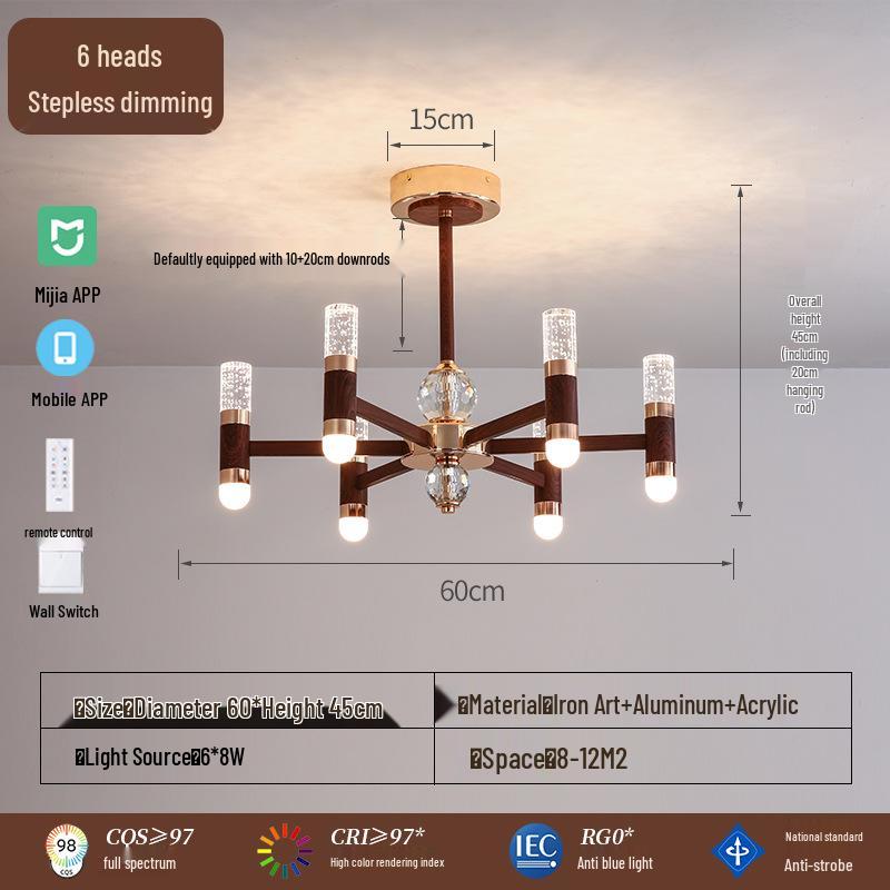 French Retro Branch Chandelier: Chinese Style Living Room & Hall Main Light for High-End, Horizontal Zhongshan Home Decor.