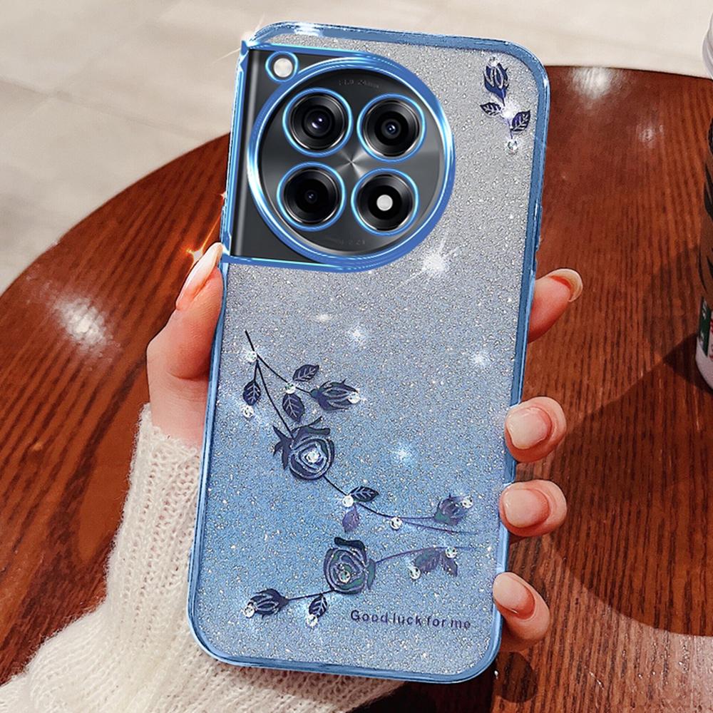 

KADEM For OnePlus Ace 3 Pro 5G Case Flower TPU Flexible Gradient Phone Cover C
