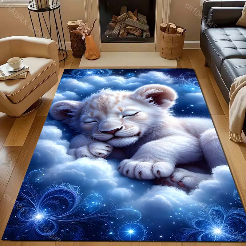 

In The Novel Sleeping in The Clouds Print Carpet for Bedroom Living Room Bedside Sofa Floor Mat Modern Home Decor Area Rug 40x60cm (16x24in)