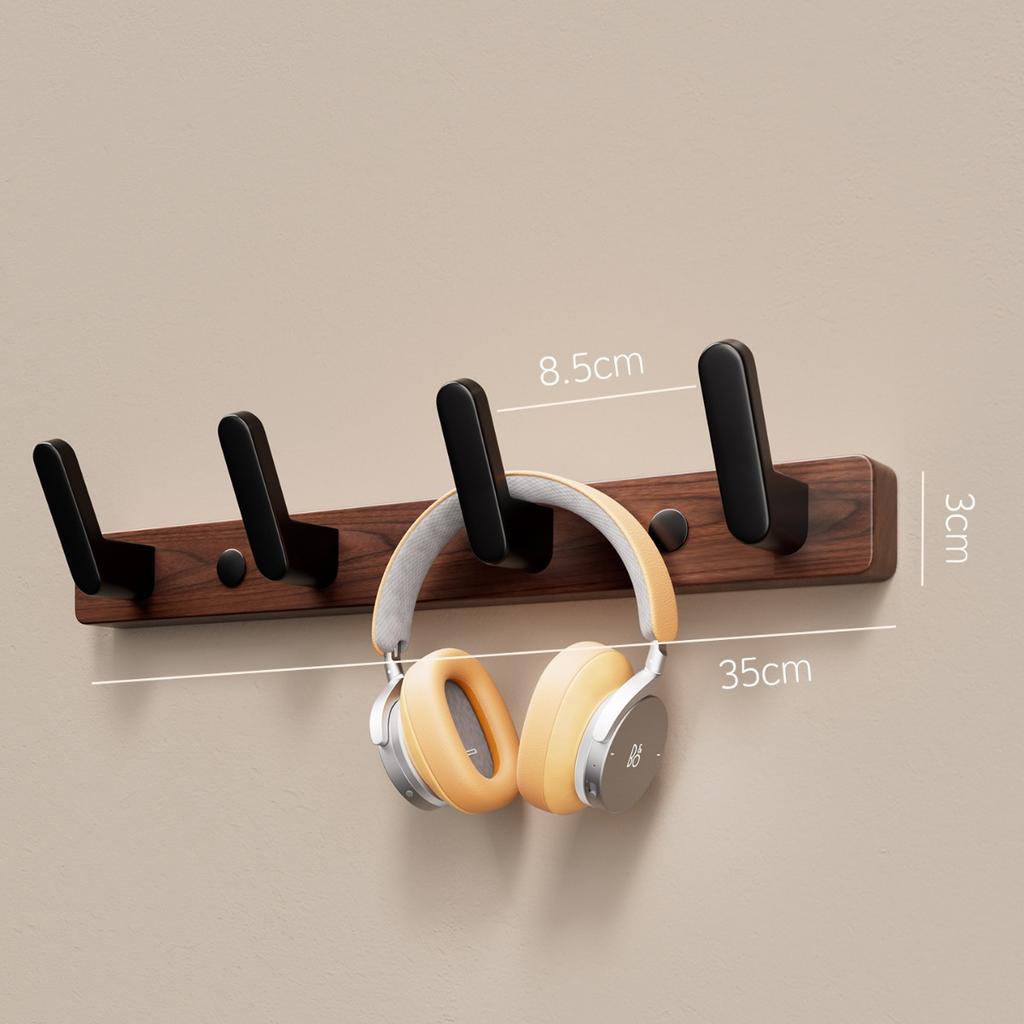 Walnut Beech Hook, No Punching in The Fitting Room, Hanger Behind The Door, Wall Hanging in The Entrance, Clothes Hat Hanger