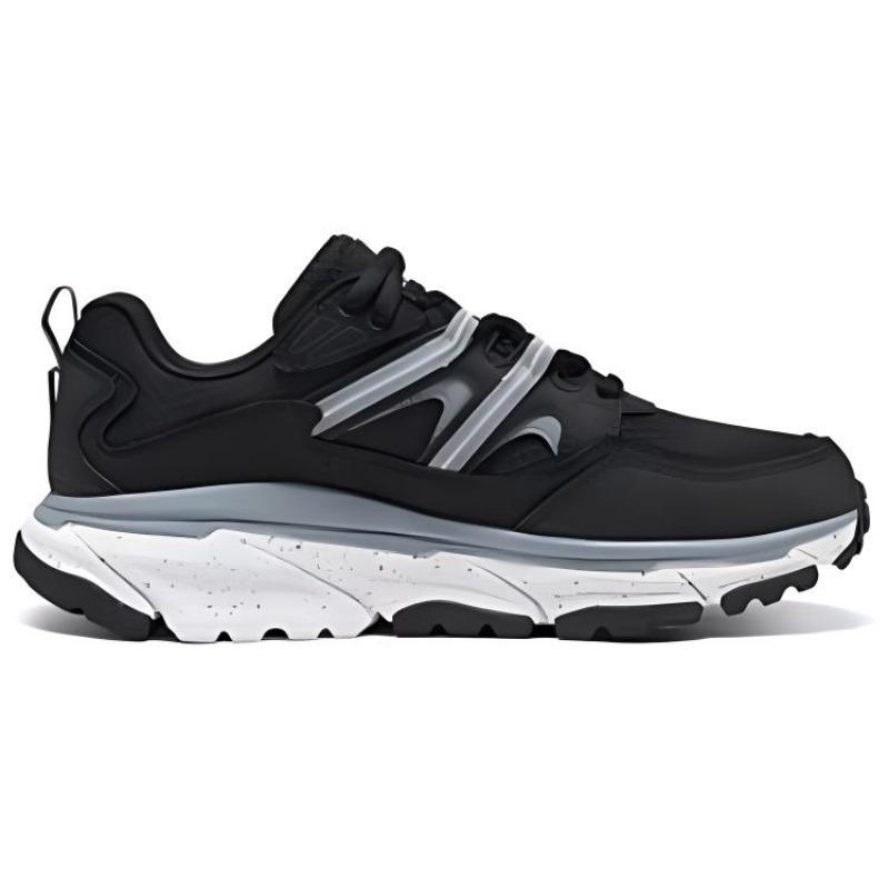 Skechers Outdoor Women Low Top Hiking Shoes Black White 180166-BKW