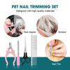 4PCS Pet Grooming Kit Professional Dog Cat Hair Clipper Scissors Comb Nail Trimmer Set for Pet Cleaning