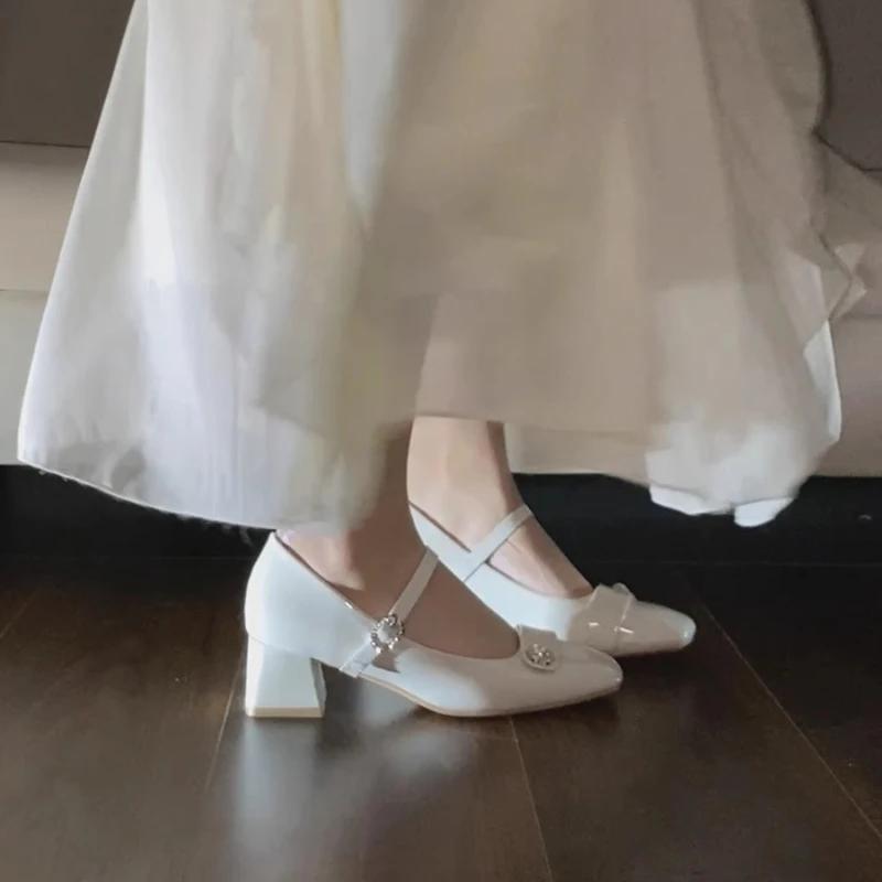 Fashion High Heels Pointed Toe Shoes Woman Lace-Up Navy Blue Pumps Sexy Sandals Slip On Shallow Mouth All-Match Footwear Spikes