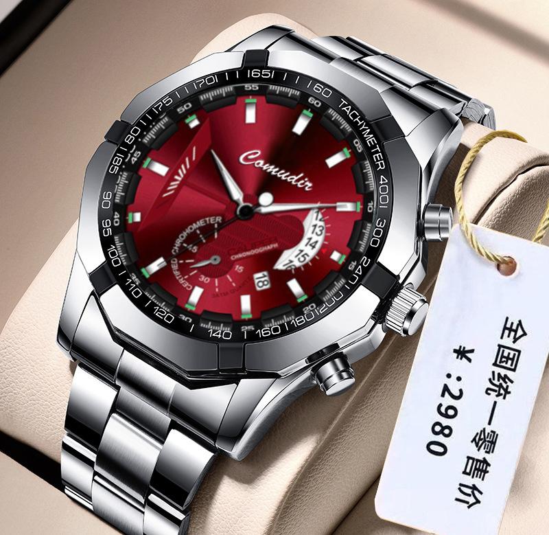 Movement Watch Men's Calendar Non-Mechanical Watch Large Dial