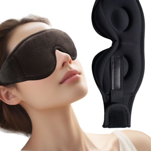 K.B.Hikoji [Metal-free Design Eye Mask for Free Turning] [Soft and Comfortable Memory Foam for a Luxurious, Restful Sleep] [Comfortable for Various Oc