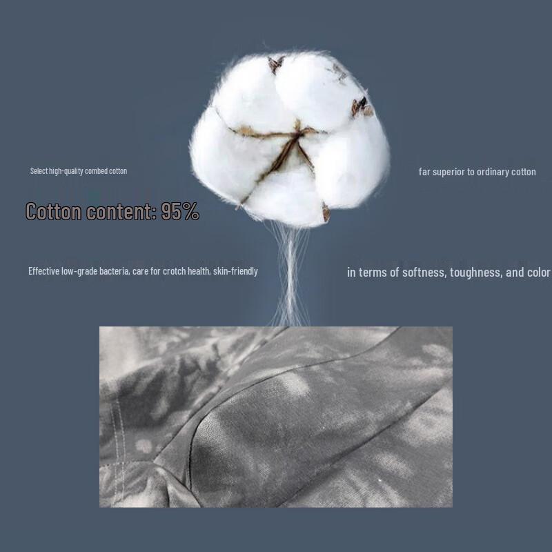 LANGSHA Men's Antibacterial Breathable Cotton Boxer Briefs