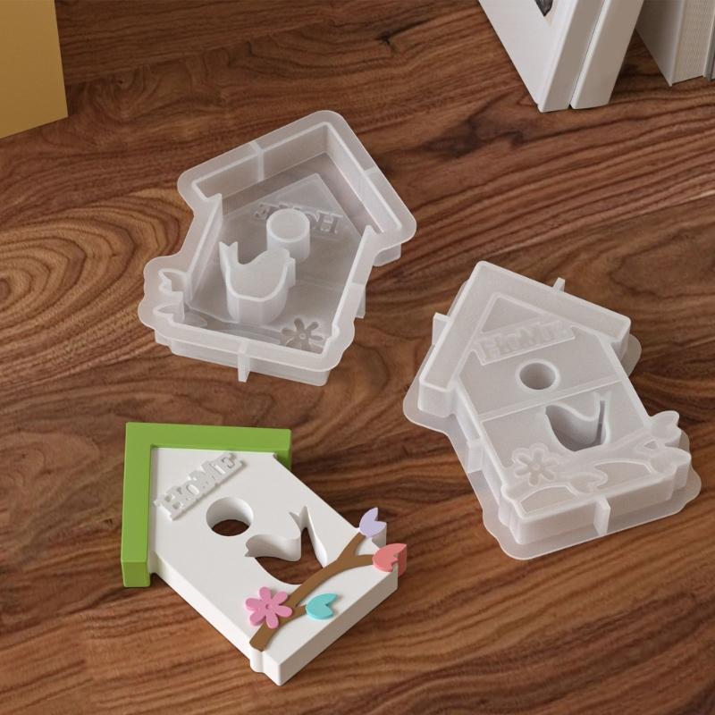 Easter Bird House Candle Silicone Molds Heat Resistant for Resin Casting Making Candle Soap Home Decoration Holiday Gift