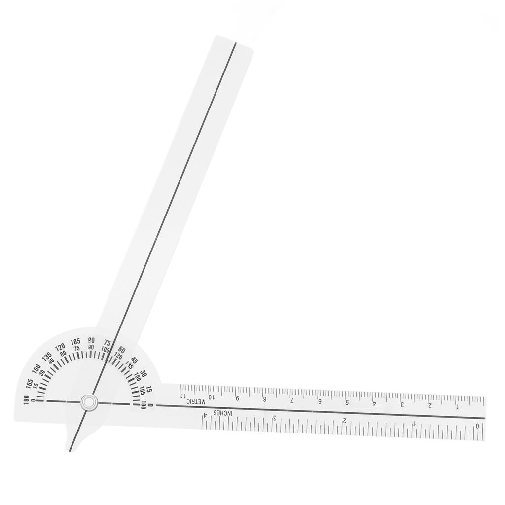 Goniometer Joint Range Motion Protractor 180 Degree Transparent Clear Mark Finger Measuring Physical Therapy Ruler