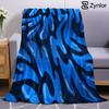 Dark Blue Liquid Swirl Cartoon Anime Print Flannel Blanket Soft Warm Throw for Kids Bedroom Sofa Bed Christmas Office Car