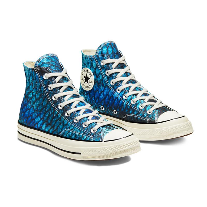 Converse 1970s Animal Print Chuck Casual Comfort High-Top Espadrilles Unisex Blue