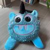 Funny Interactive Pet Gifts Cute Monsters Plush Squeaky Toy, Dog Molar Teeth Cleaning Toys Self Play Anxiety Relief Toy for Dogs Cats Small