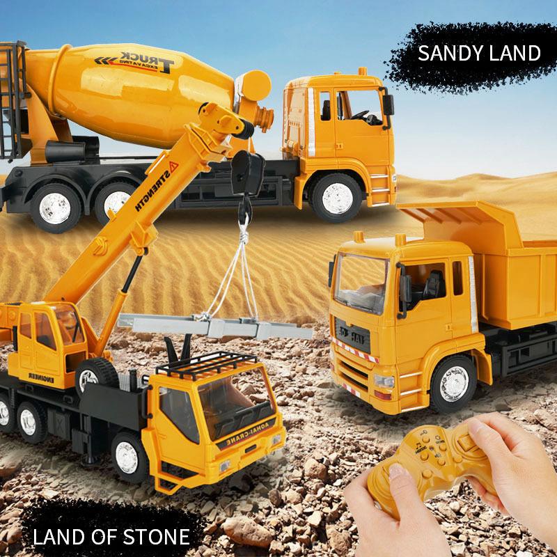 1:24 Remote Control Truck Crane Toys 2.4G RC Lift Simulation Engineering Crane Eletric Model Children's Toy Model RC Car Gift