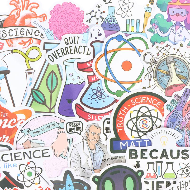 100 ks nálepka Science Chemistry Laboratory pro kufr na notebook na skateboard