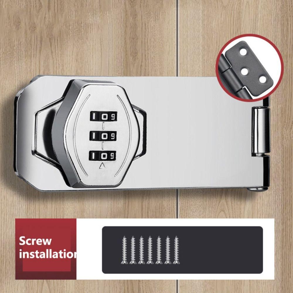 Easy To Install Rotary Hasp Locks Keyless Combination Password Lock Password Door Lock  Household
