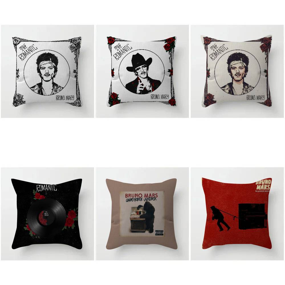 Singer Bruno Mars The Romantic Cushion Cover Decorative Pillow Sofa Home Decor Case Pillow Cases