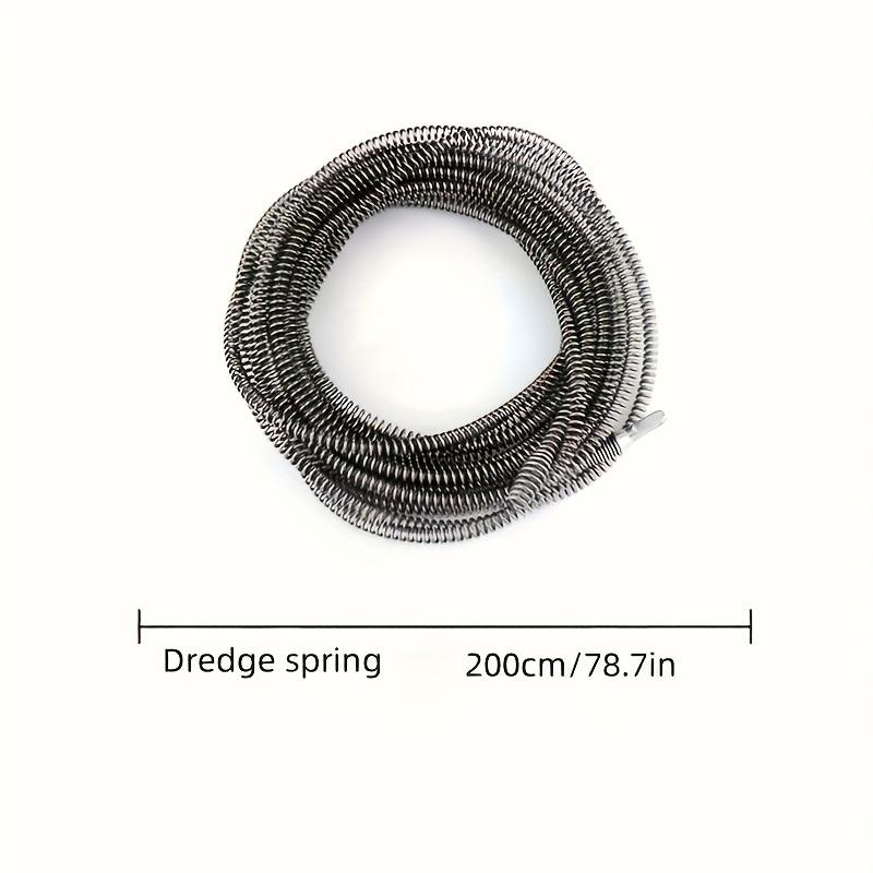 Special Dredging Spring for 2m Electric Drill Non-detachable Integrated Head Dredge Toilet In Kitchen and Bathroom.