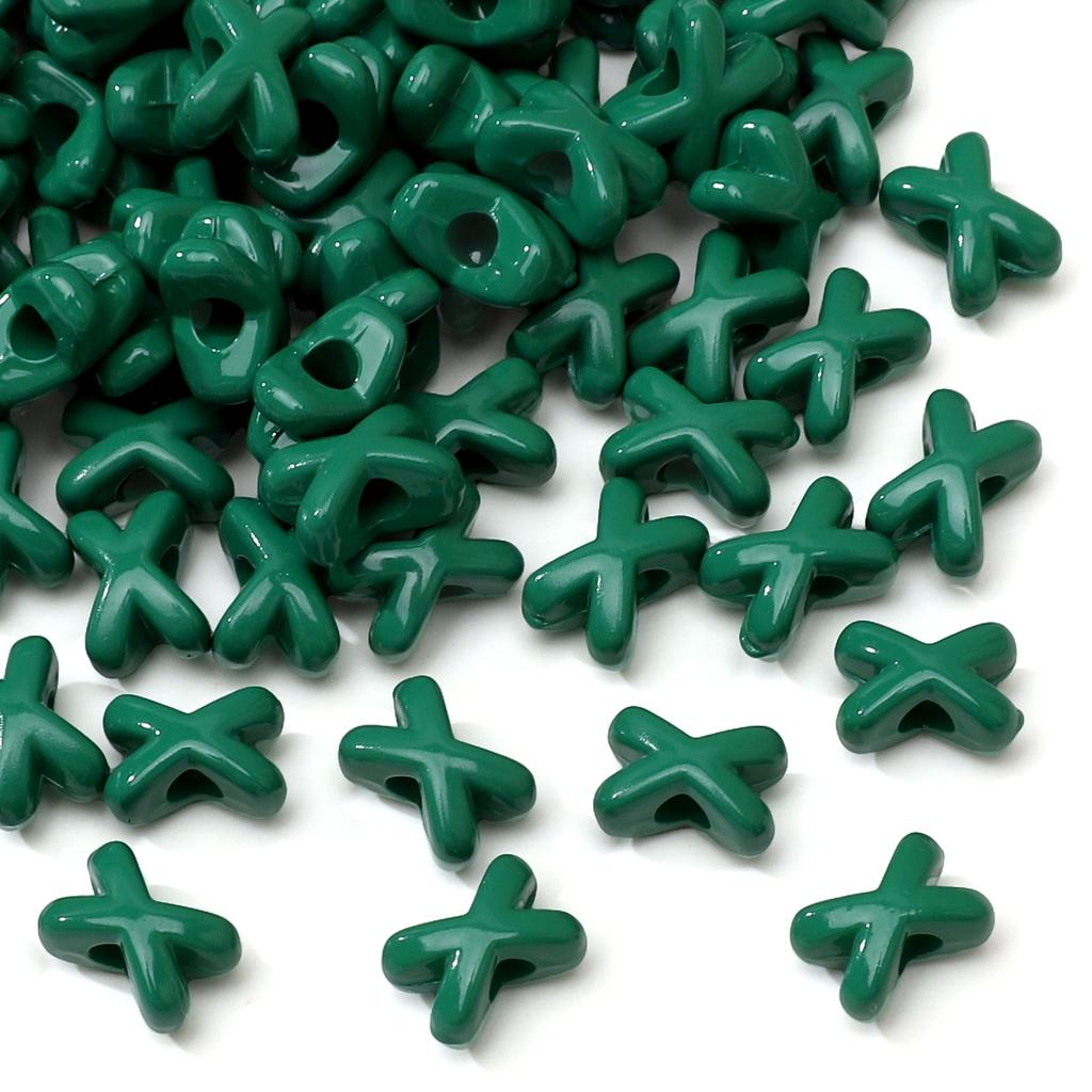 Fork Shaped Spacer Beads Enamel Painted Acrylic Charms for DIY Jewelry 5 or 20 Pcs Option