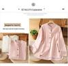 Women's Autumn Zen Cotton Linen Shirt Jacket with Frog Buttons